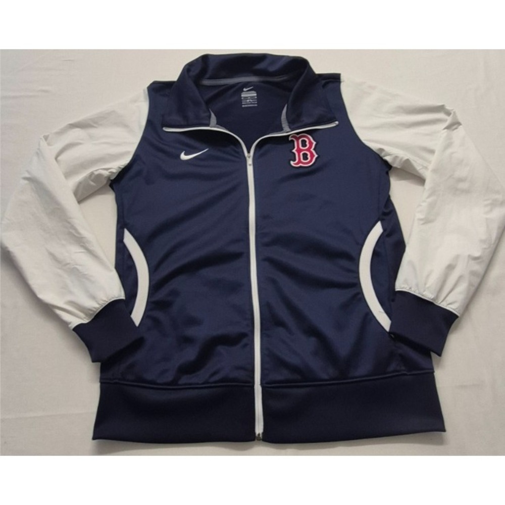Boston Red Sox Nike navy/white windbreaker jacket sz. M logos full front zip MLB